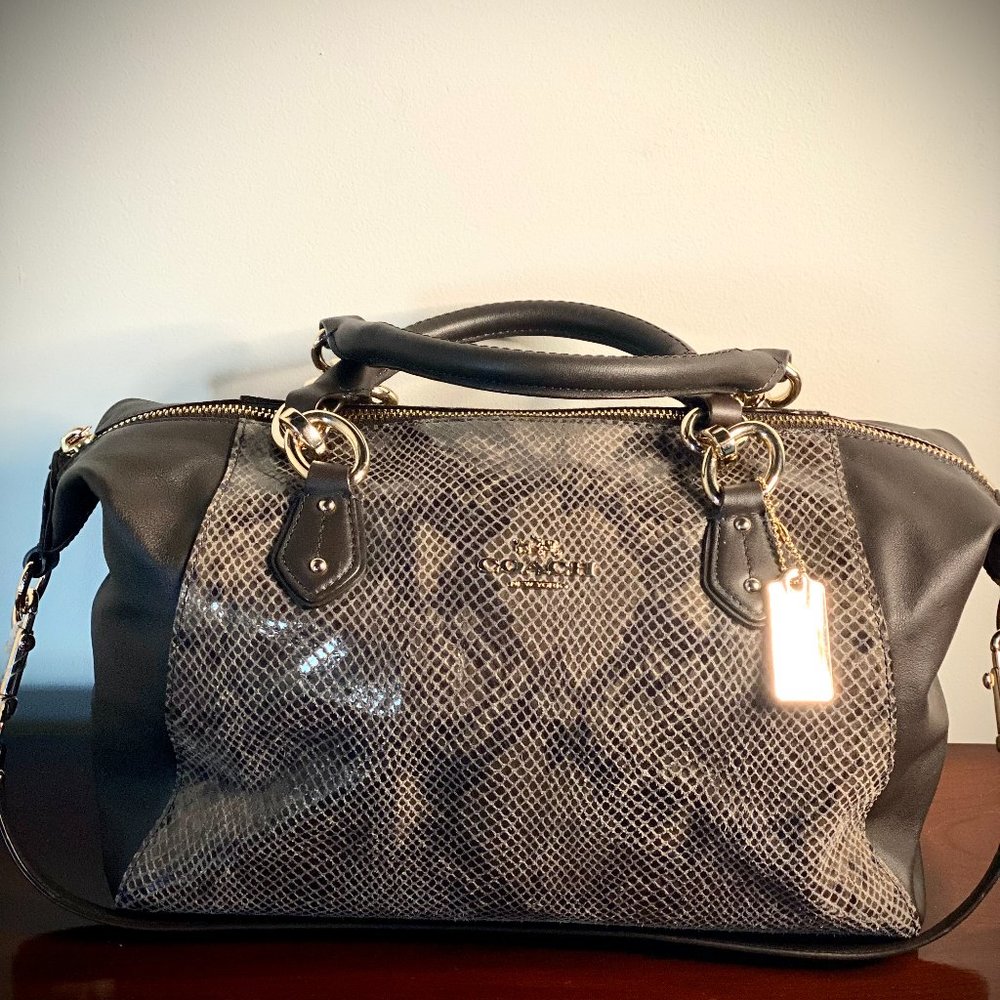 Coach Brown Snake Skin Bag